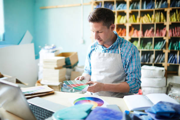 istock Artist Choosing Color Palette 1087111982