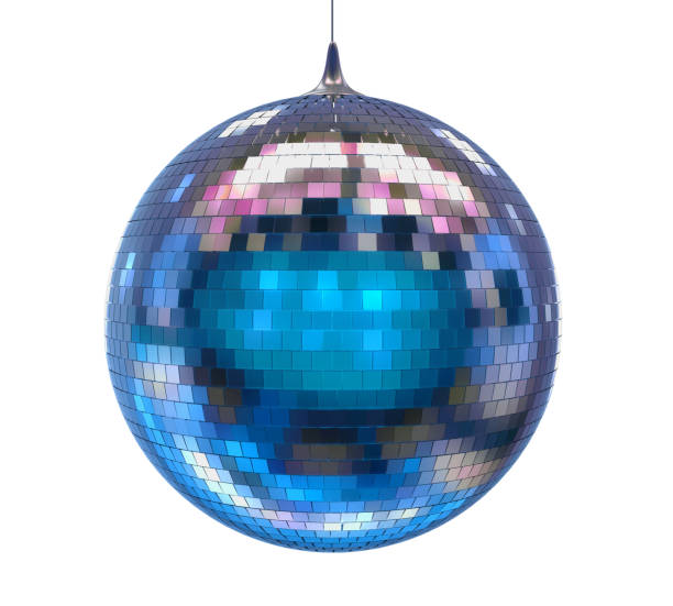 bola de discoteca aislada - disco ball mirror shiny lighting equipment fotografías e imágenes de stock