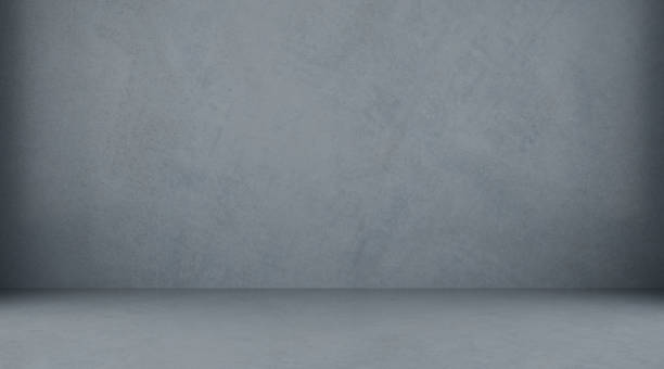 istock Abstract of empty concrete room space with dark gradient shadow on the wall and floor,Perspective of minimal design architecture.3d render 1087122102