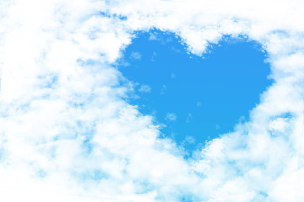 istock hearts shape clouds , love concept on blue sky 1087123428