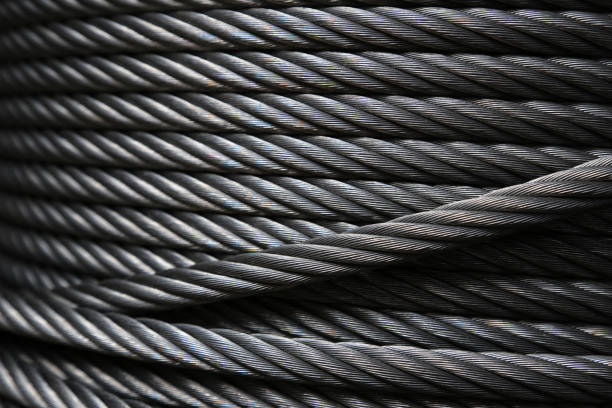 stahlseil-hintergrund - steel cable stock-fotos und bilder