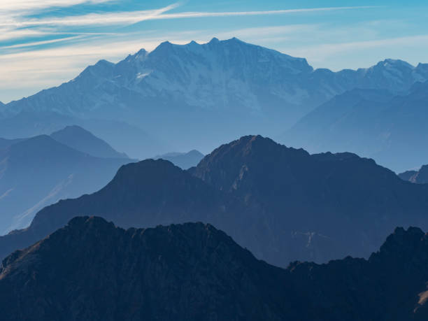 istock Huge mountain above mountain ranges 1087141800