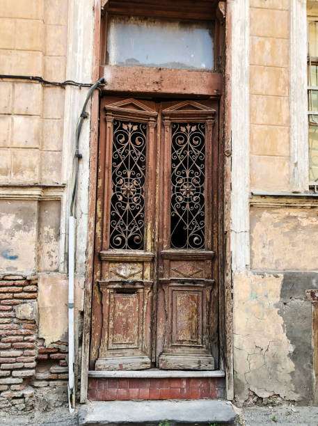 istock Old Tbilisi architecture, window and exterior decor in summer day. 1087142772