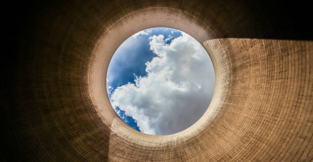istock View up a coal burning power plant cooling tower 1087144434