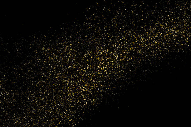 Gold glitter texture vector. Gold Glitter Texture Isolated On Black. Amber Particles Color. Celebratory Background. Golden Explosion Of Confetti. Design Element. Digitally Generated Image. Vector Illustration, Eps 10. gold layer stock illustrations