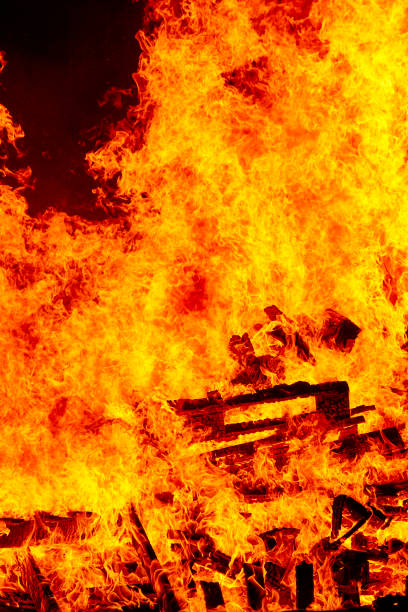 istock Fire flames on a bonfire. Fireman emergency. Danger combustion 1087154524