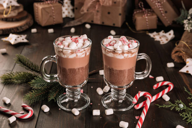 istock Cup of hot chocolate cocoa drink with marshmallows 1087162900