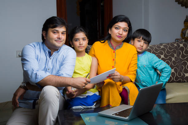 istock Indian family Finance Problem - Stock Images 1087169372
