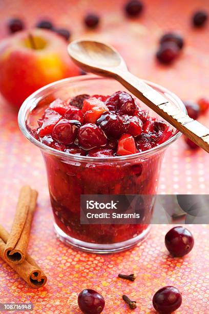 Apple And Cranberry Chutney Stock Photo - Download Image Now - Chutney, Cranberry, Appetizer