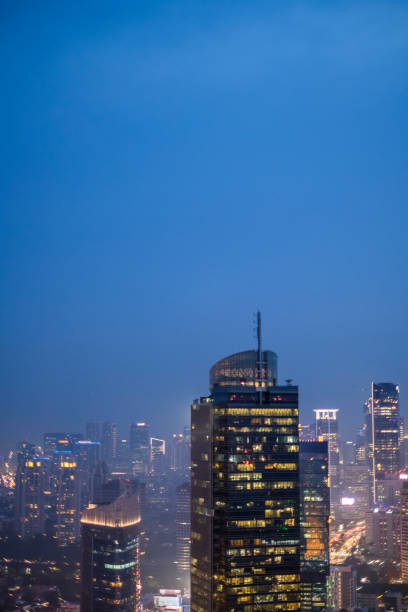 istock colorfull Jakarta Skyline at dawn 1087170110
