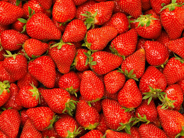Chopped strawberries in a bowl.