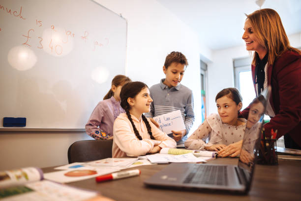 istock female teacher teaching  kids in classroom 1087182994