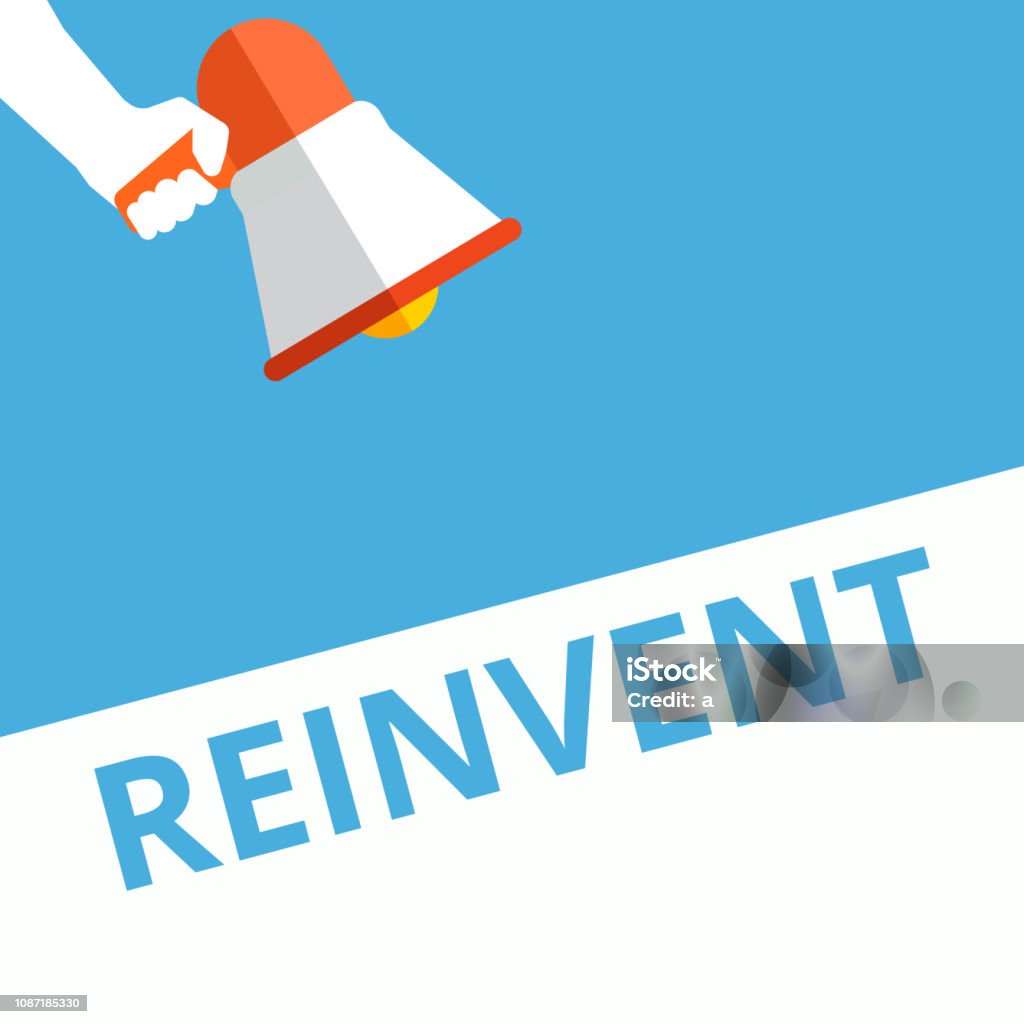 Reinvent Sign Text Sign Showing Reinvent Stock Illustration - Download Image Now ...