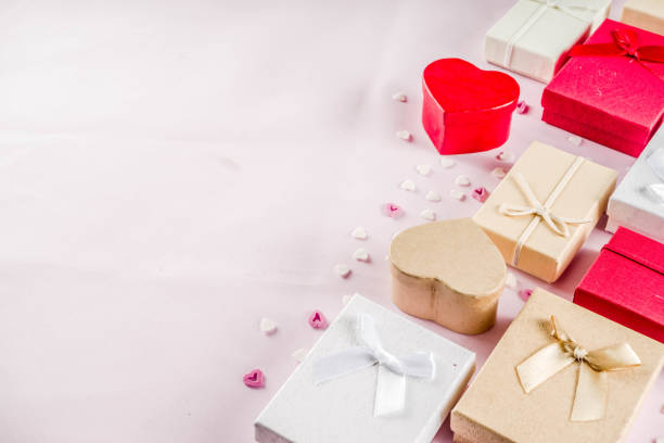 istock Valentine's day gifts gift boxes background 1087185920