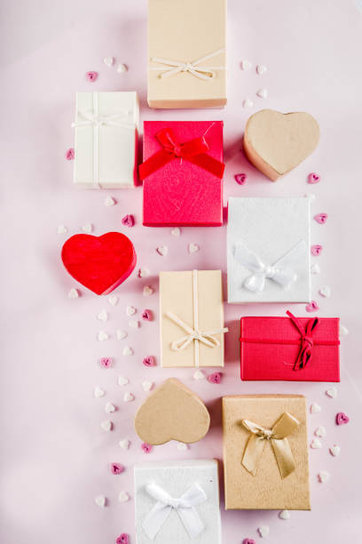istock Valentine's day gifts gift boxes background 1087186056