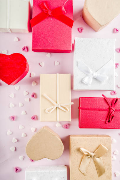 istock Valentine's day gifts gift boxes background 1087186060