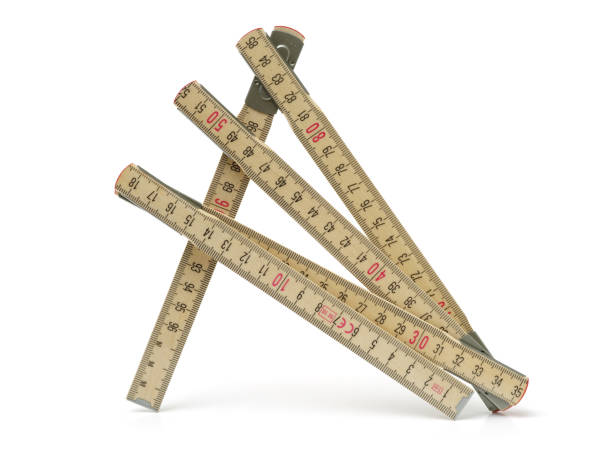 istock Wood ruler isolated on white background 1087188388