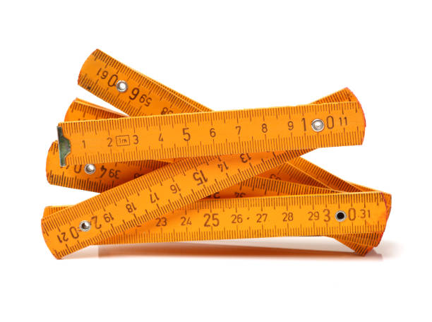 istock Wood ruler isolated on white background 1087188798