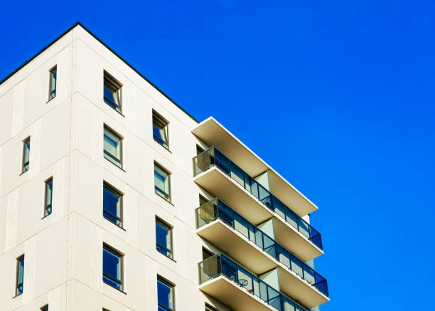 istock Residential apartment house facade with blank copy space 1087220144