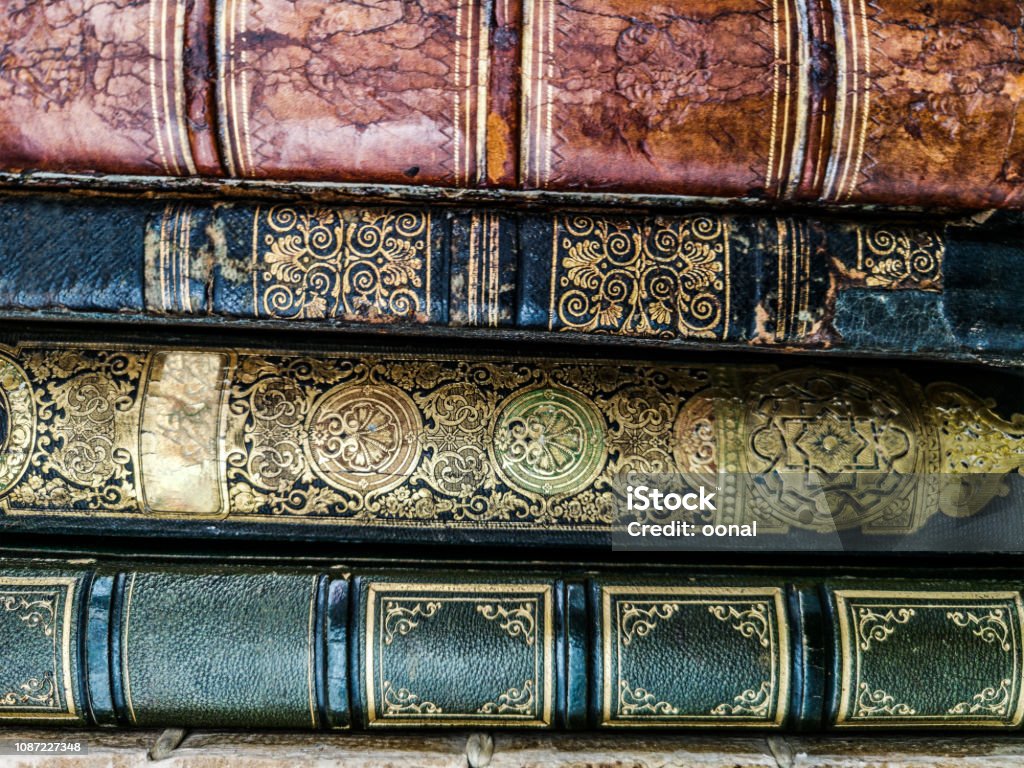 Classical Books Stack Stack Of Antique Books With Classical Binding Stock Photo - Download ...