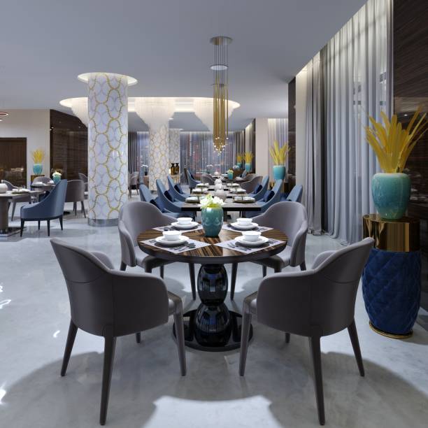 istock Restaurant and lounge area in a modern hotel. 1087227476