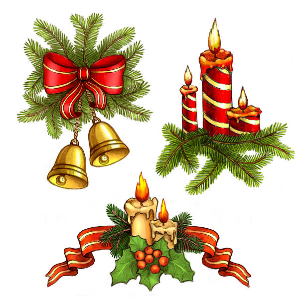 Christmas illustrations vector art illustration