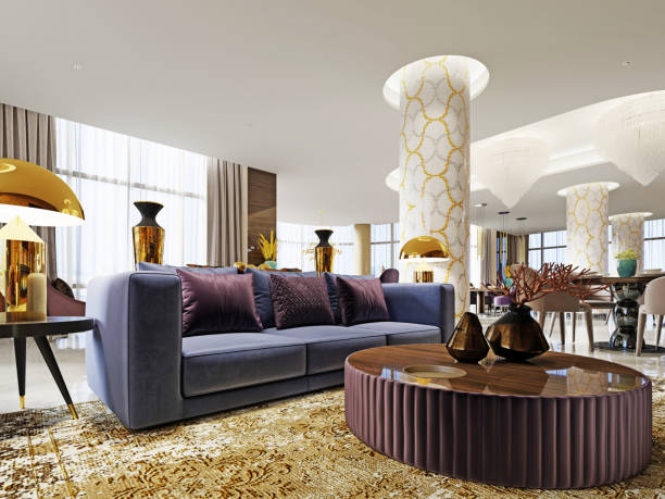 istock Interior of a five star hotel lobby. 1087236258