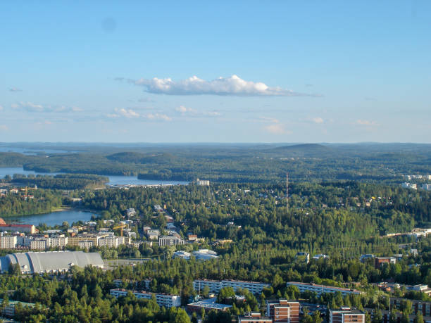 istock Kuopio landscape from the tower at summer sunny day 1087236638