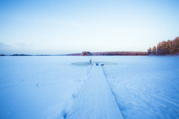 istock Ice swimming place from Kuhmo, Finland. 1087236688