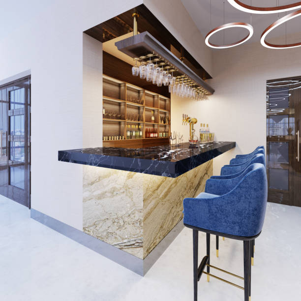 istock Interior of a modern pub or bar at evening 1087241028
