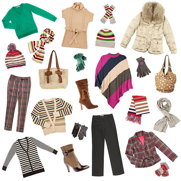 istock Lady's clothes. Winter warm clothes 108724230