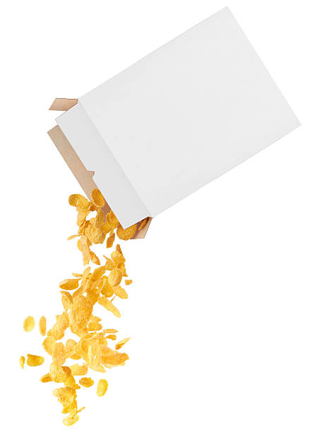 kukurydza-płatki strewed z opakowania - oatmeal oat box container zdjęcia i obrazy z banku zdjęć