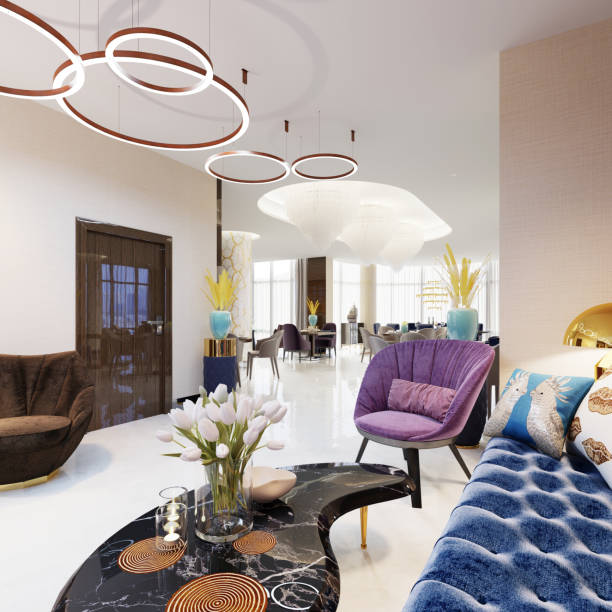 istock Luxury five star hotel with lounge area. 1087244966