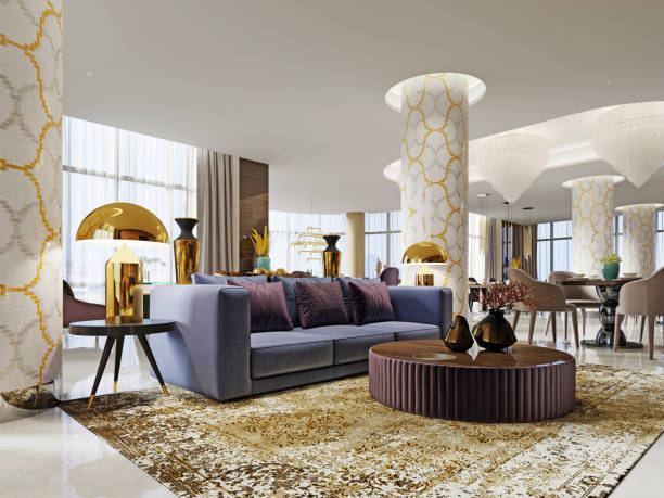 istock Interior of a five star hotel lobby. 1087247218