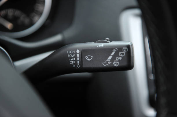 istock controls near the steering wheel in a modern car 1087249438