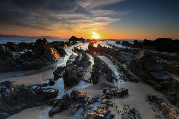 istock Barrika beach at sunset, in north Spain. 1087249912