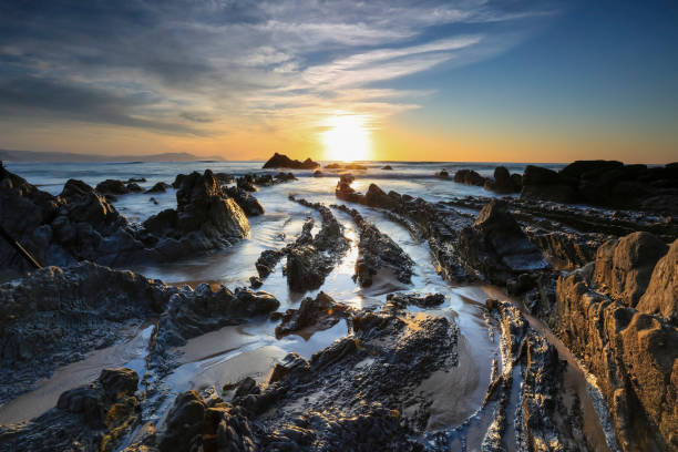 istock Barrika beach at sunset, in north Spain. 1087249914