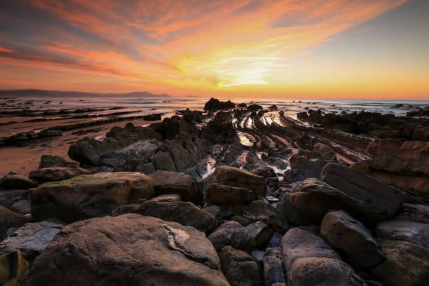 istock Barrika beach at sunset, in north Spain. 1087249932