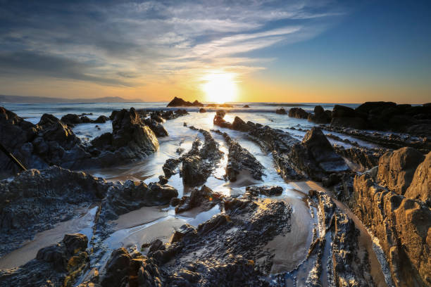 istock Barrika beach at sunset, in north Spain. 1087249946
