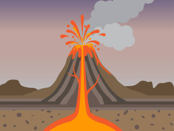 Volcano Lava Cartoon Exploding Illustrations, Royalty-Free Vector Graphics  & Clip Art - iStock