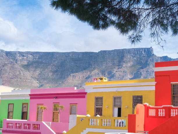 istock Table Mountain in Cape Town and colourful houses 1087260976