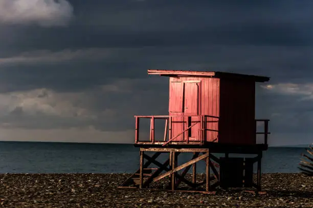 Photo of The small wooden house on the beach in Batumi