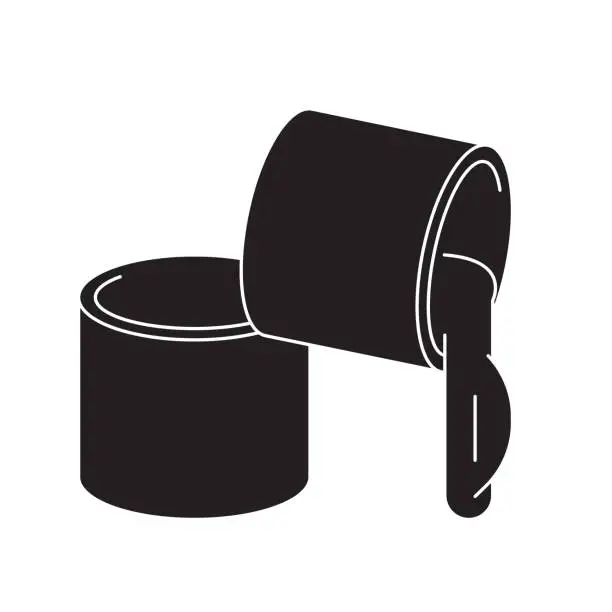 Vector illustration of Grease, lubricant black vector concept icon. Grease, lubricant flat illustration, sign