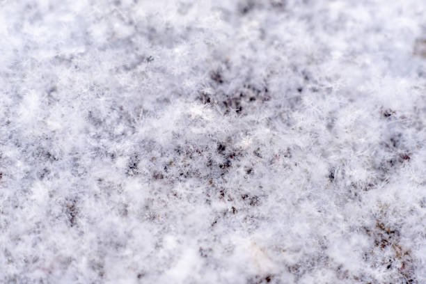 istock Macro image of snowflakes at sunset. 1087270334