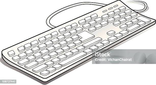 シンプルなコンピュータキーボード - コンピュータキーボードのベクターアート素材や画像を多数ご用意 - コンピュータキーボード, イラストレーション, カラー画像