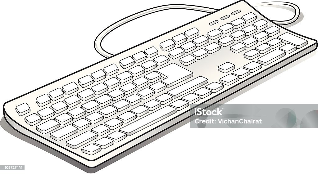 Simplesmente Teclado de computador - Vetor de Teclado de computador royalty-free