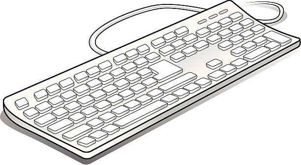 Simply Computer Keyboard vector art illustration
