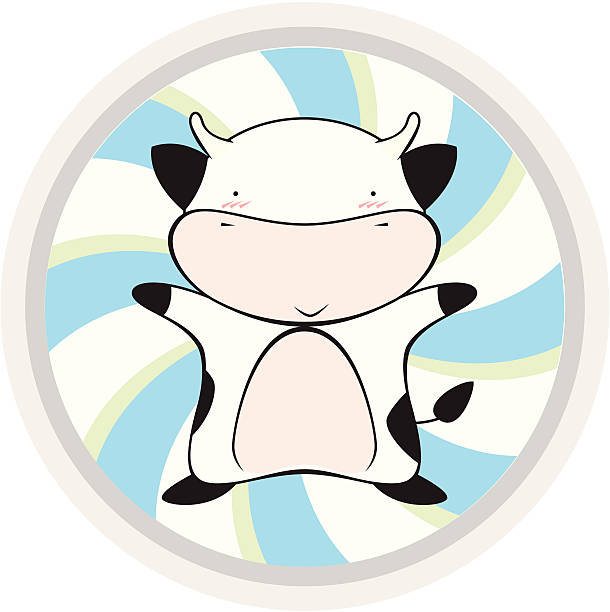 Cow cartoon vector art illustration