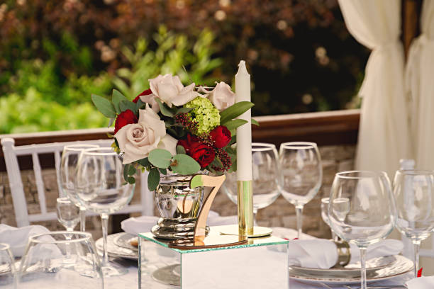 istock Table set for an event party or wedding reception 1087275468