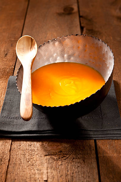 Pumpkin soup stock photo